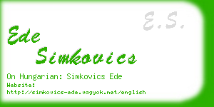 ede simkovics business card